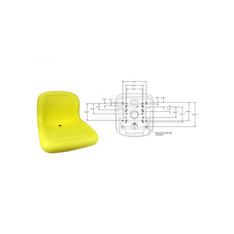 15" HIGH BACK SEAT YELLOW