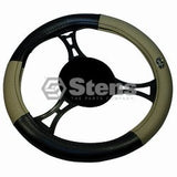 Steering Wheel Cover replaces Universal Tan/Black