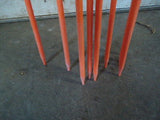 10 Driveway Reflective Markers 48" long SNOW PLOW STAKE HI-VIZ ORANGE