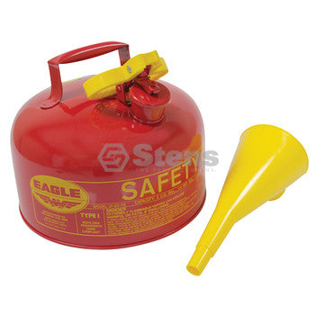 Metal Safety Fuel Can replaces Eagle 2 Gallon With Funnel