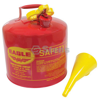 Metal Safety Fuel Can replaces Eagle 5 Gallon With Funnel