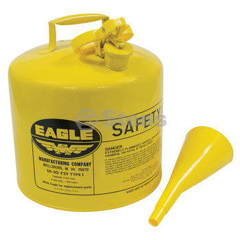 Metal Safety Diesel Can replaces Eagle 5 Gallon With Funnel