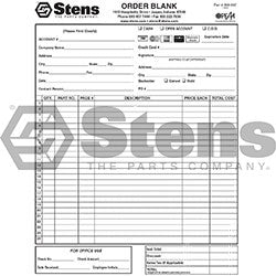 Order Blanks-50 Pk replaces