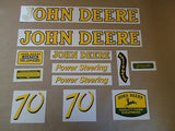 NEW Decal Set Decals for John Deere 70 Farm Tractor Power Steering Free Shipping